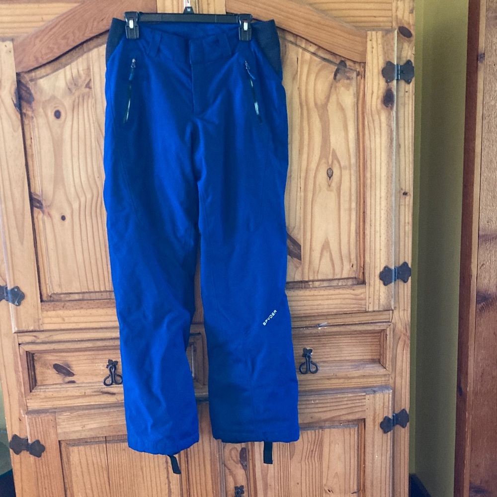 Women Spyder Gore-Tex blue snow ski pants size 10